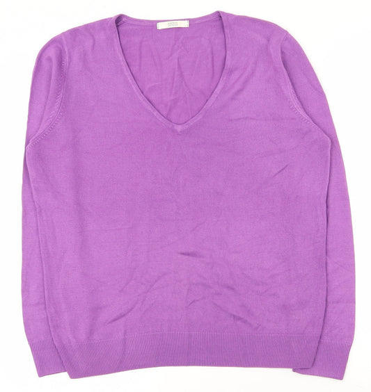 Womens UK Size 12 Marks and Spencer Purple Pullover Jumper