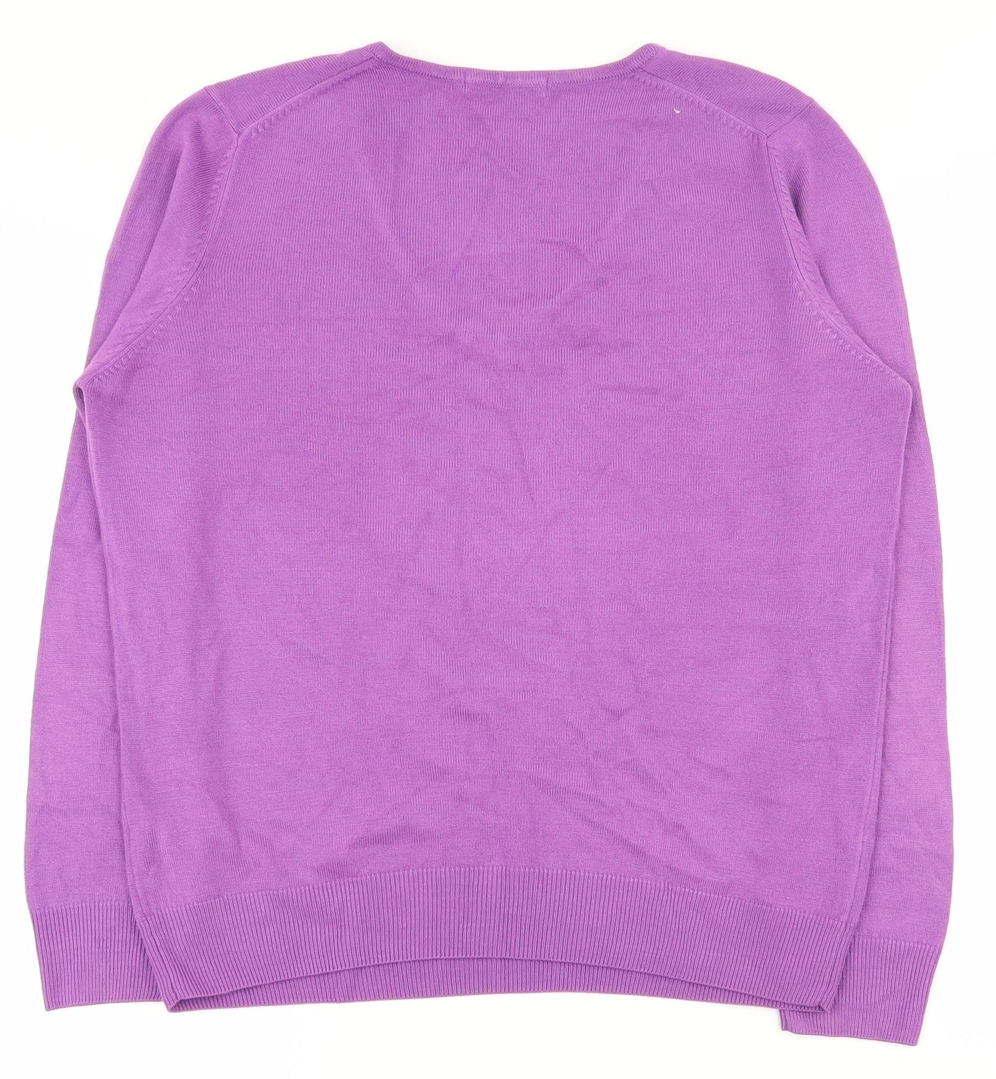 Womens UK Size 12 Marks and Spencer Purple Pullover Jumper