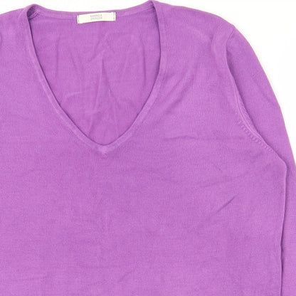 Womens UK Size 12 Marks and Spencer Purple Pullover Jumper