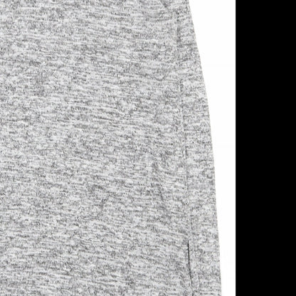 Okeysi Womens Grey  Polyester Basic T-Shirt Size S Roll Neck
