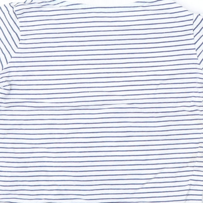 Dunnes Stores Boys Multicoloured Striped Cotton Basic T-Shirt Size 12-18 Months Round Neck