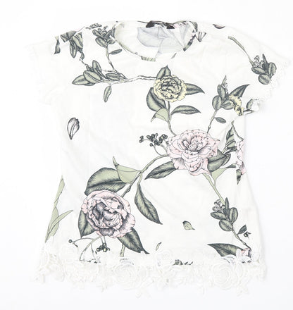 Womens UK Size 10 Dorothy Perkins White Basic Blouse
