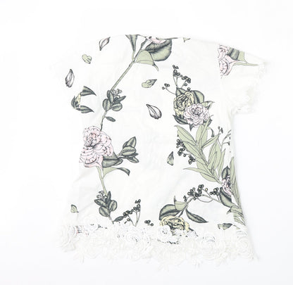 Womens UK Size 10 Dorothy Perkins White Basic Blouse