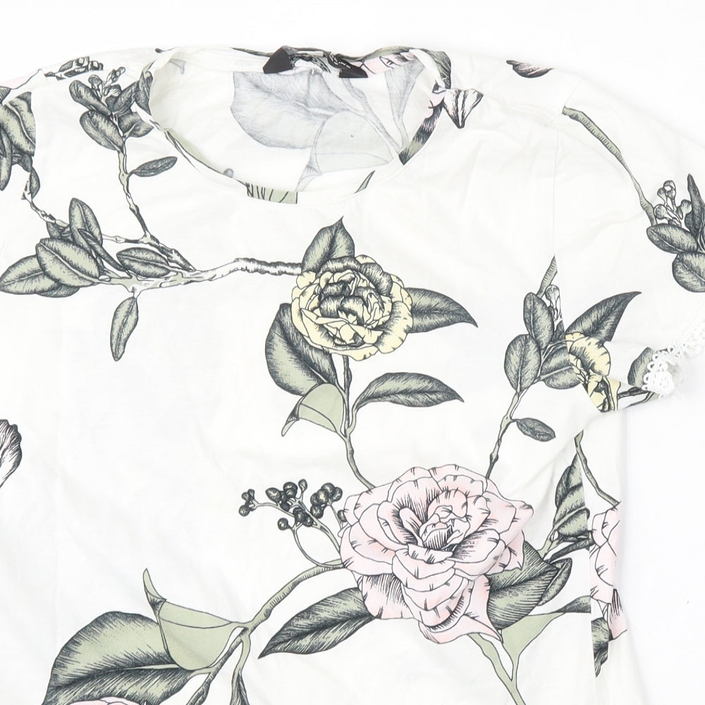 Womens UK Size 10 Dorothy Perkins White Basic Blouse