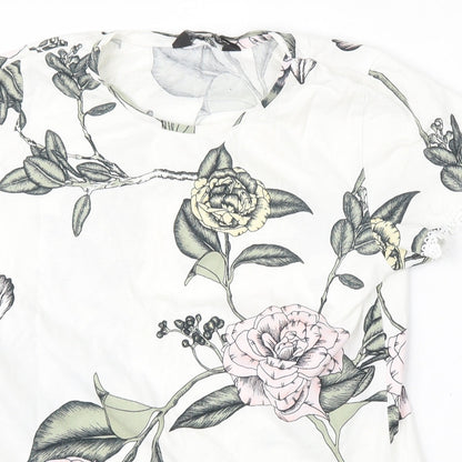 Womens UK Size 10 Dorothy Perkins White Basic Blouse