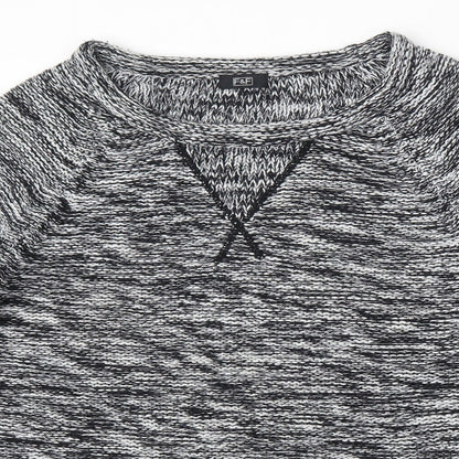 F&F Womens Black Round Neck  Acrylic Pullover Jumper Size 14