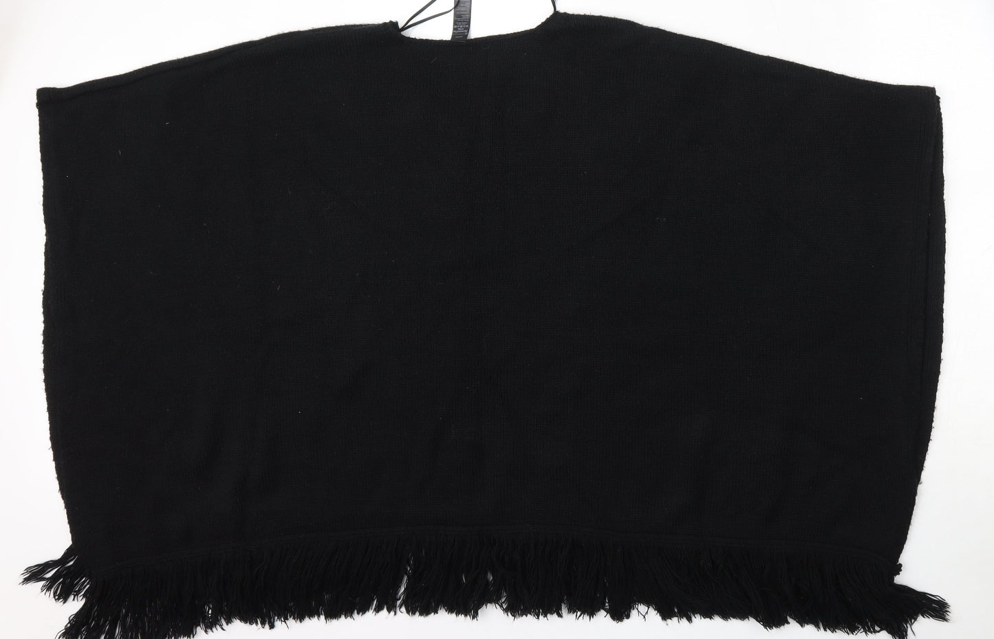 Accessorize Womens Black V-Neck  Acrylic Pullover Jumper Size L   - Shawl