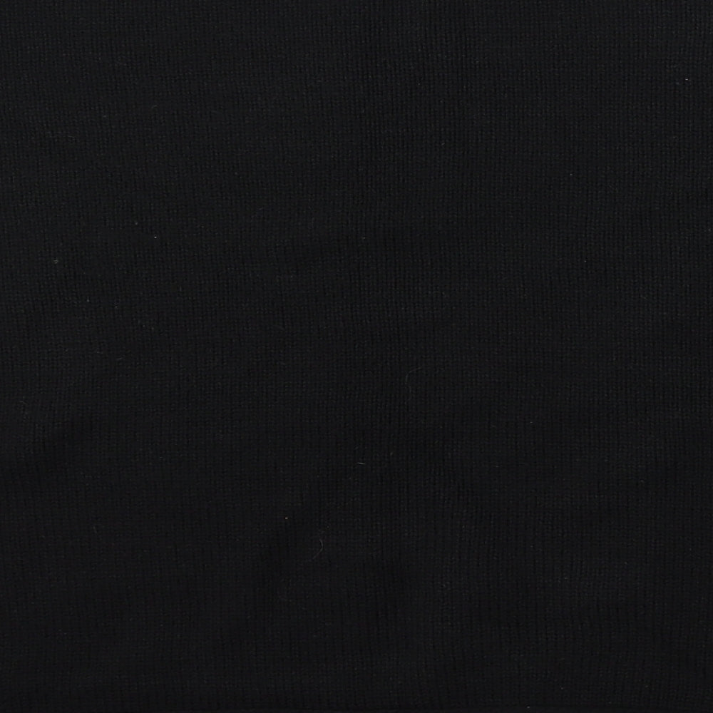 Accessorize Womens Black V-Neck  Acrylic Pullover Jumper Size L   - Shawl