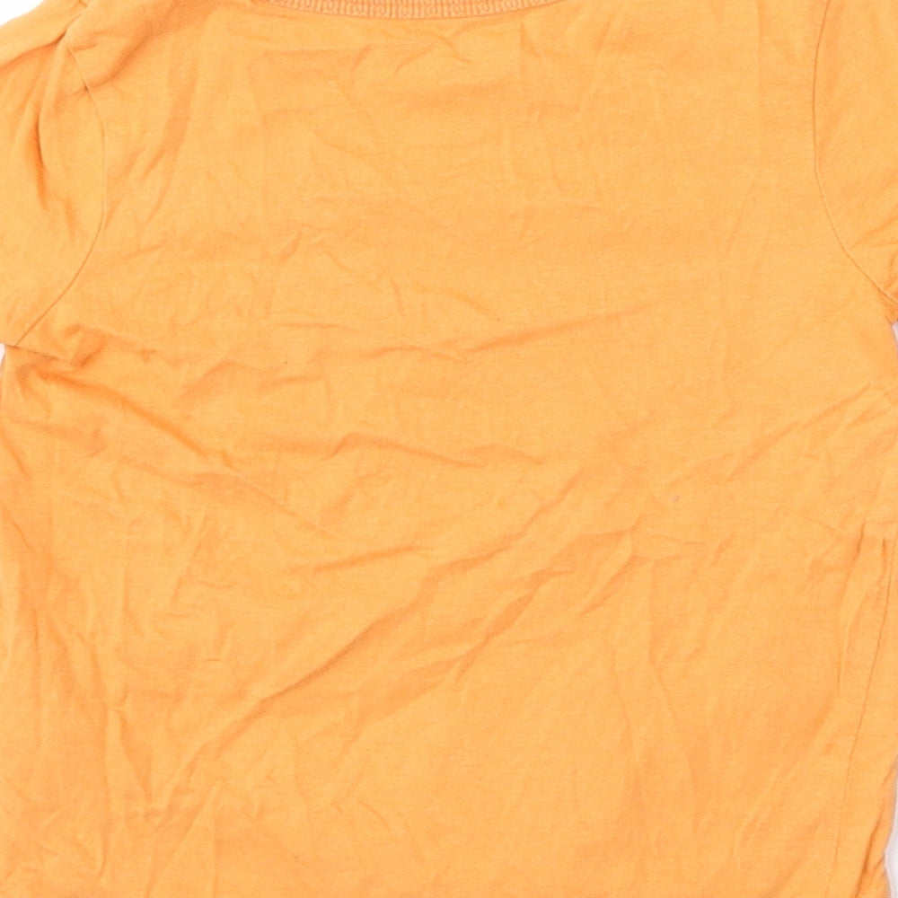 George Boys Orange  Cotton Basic T-Shirt Size 12-18 Months Round Neck