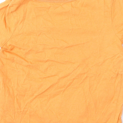 George Boys Orange  Cotton Basic T-Shirt Size 12-18 Months Round Neck
