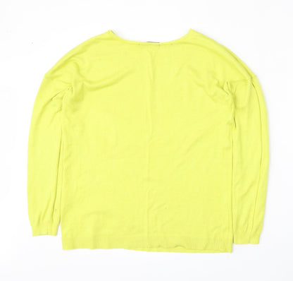 Atmosphere Womens Yellow Round Neck  Viscose Pullover Jumper Size 12