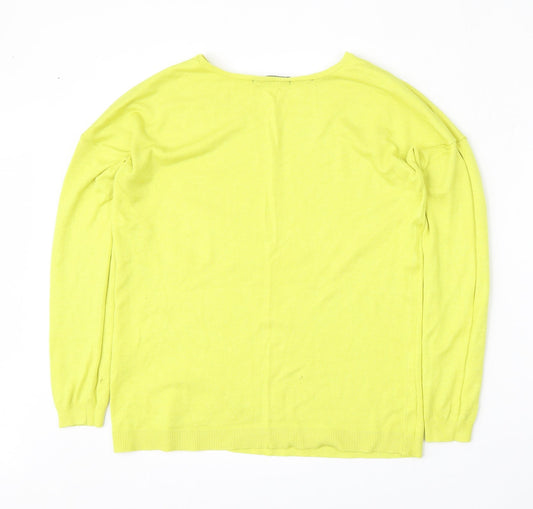 Atmosphere Womens Yellow Round Neck  Viscose Pullover Jumper Size 12