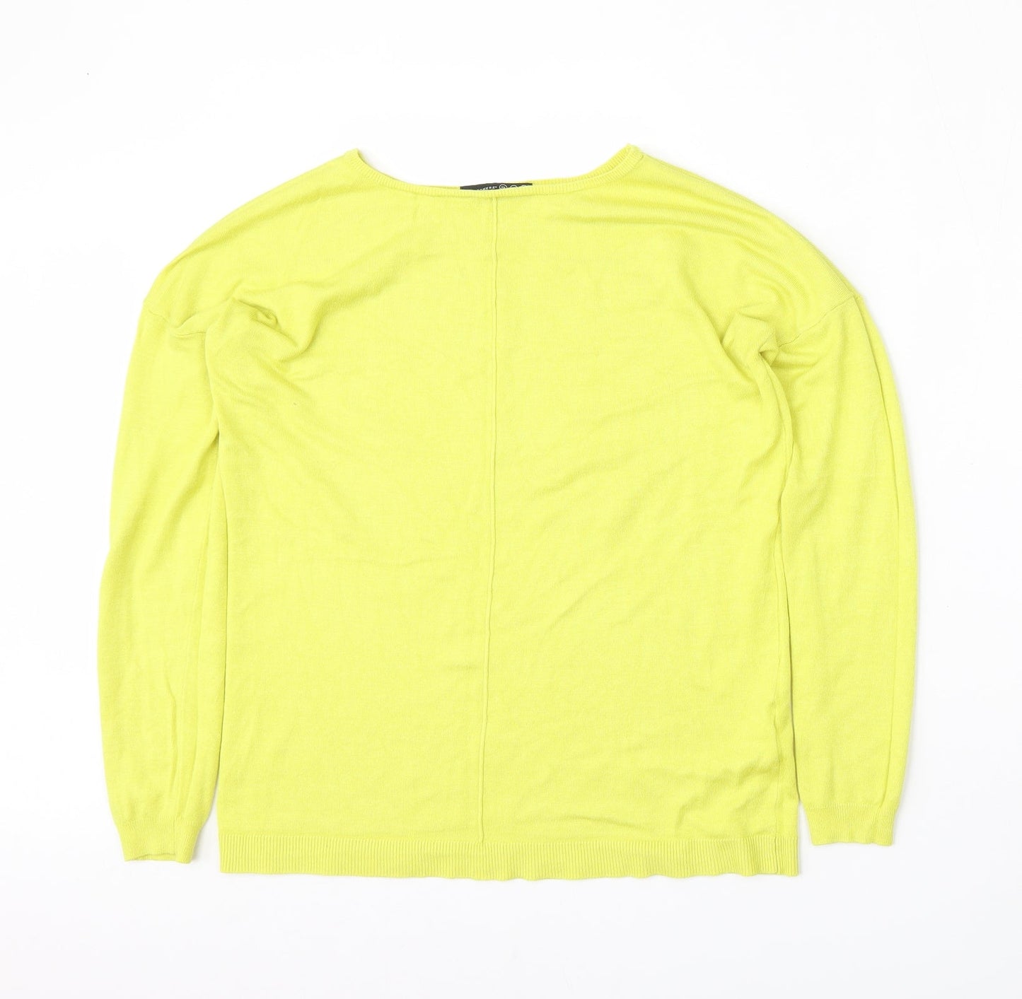 Atmosphere Womens Yellow Round Neck  Viscose Pullover Jumper Size 12