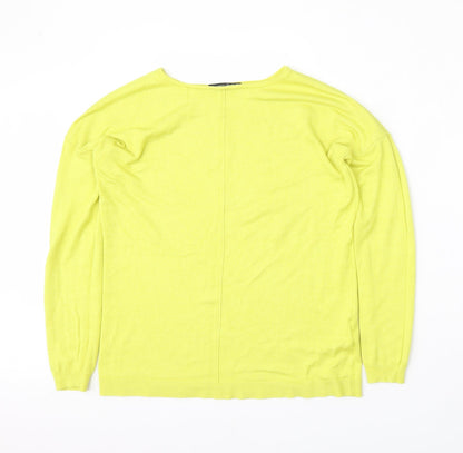 Atmosphere Womens Yellow Round Neck  Viscose Pullover Jumper Size 12
