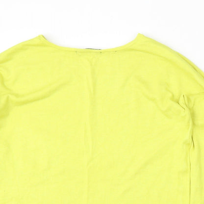 Atmosphere Womens Yellow Round Neck  Viscose Pullover Jumper Size 12