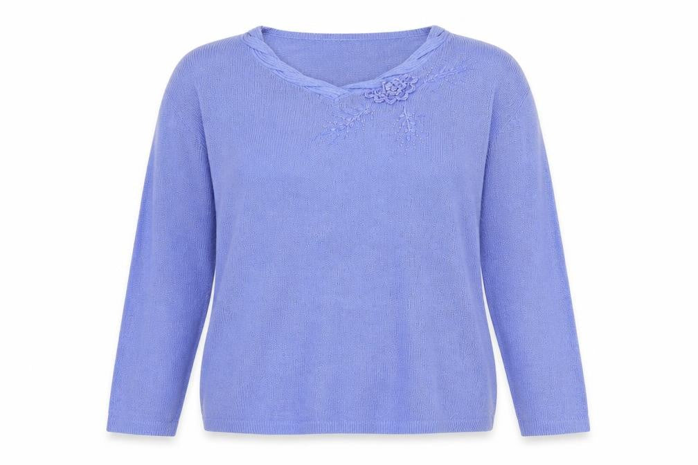 Womens UK Size 16 Slimma Purple Pullover Jumper