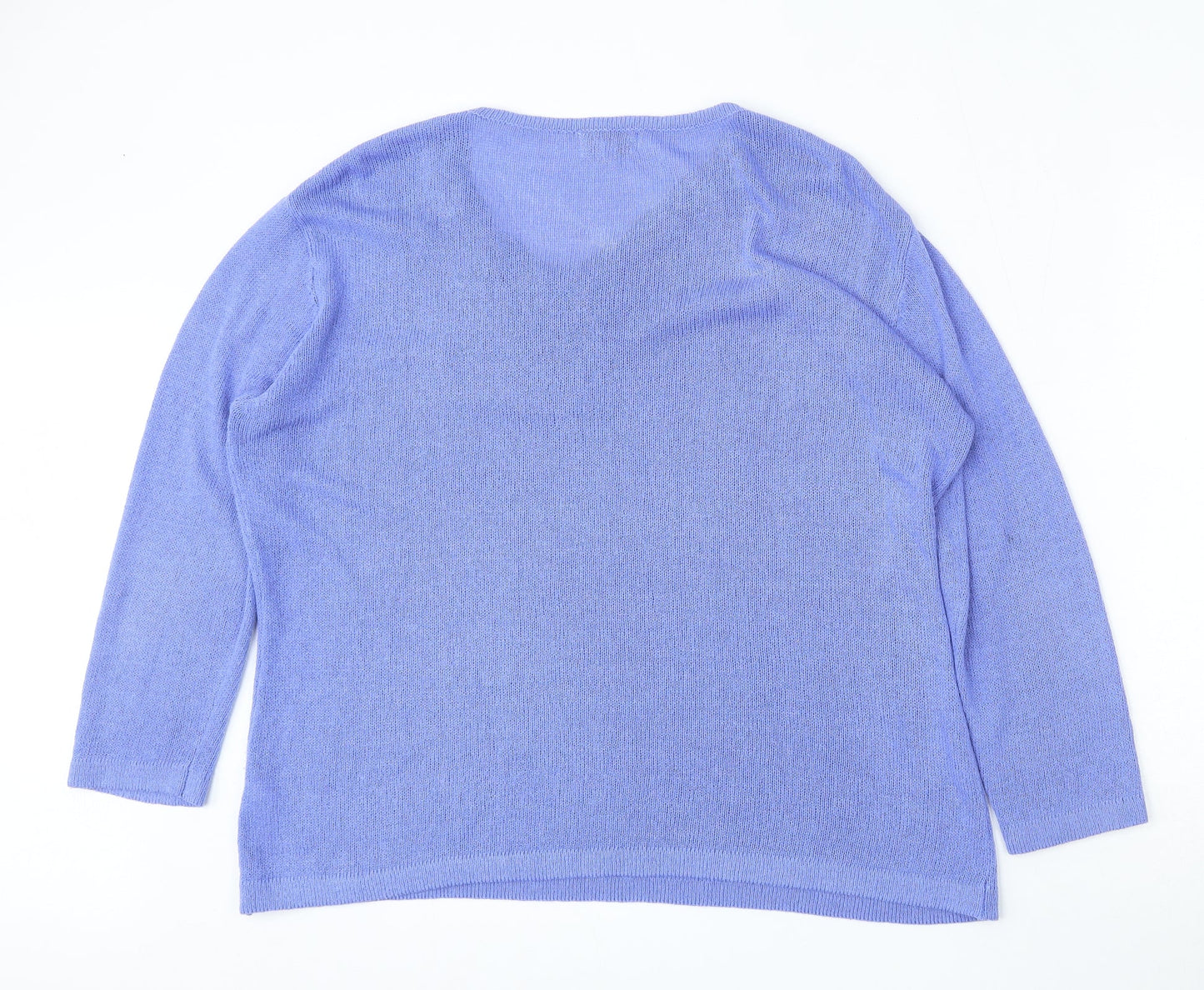 Womens UK Size 16 Slimma Purple Pullover Jumper
