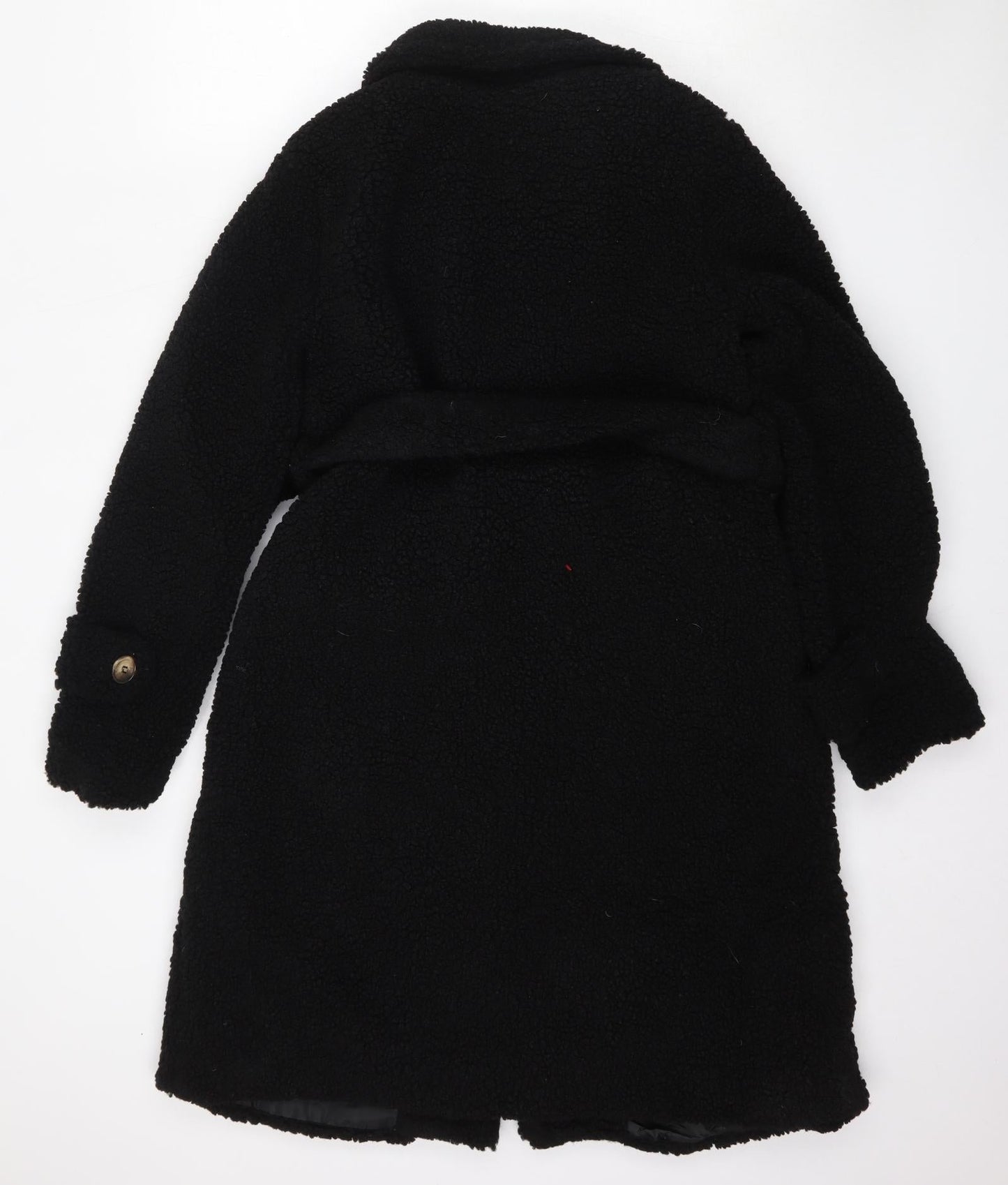 Womens UK Size 10 Boohoo Black Pea Coat