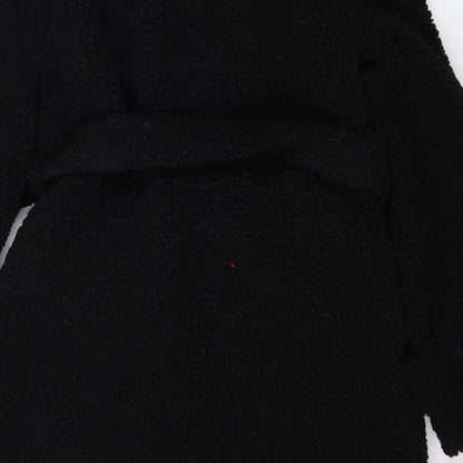 Womens UK Size 10 Boohoo Black Pea Coat