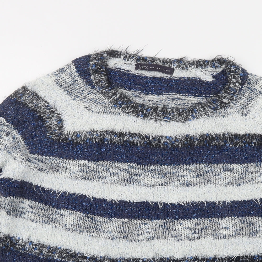 Womens UK Size 10 Marks and Spencer Blue Pullover Jumper