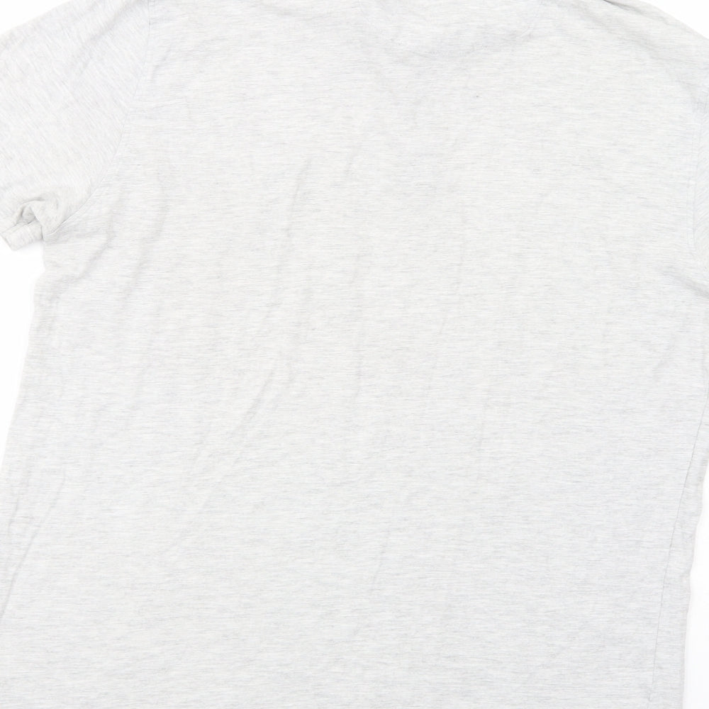 Cedarwood State Mens Grey  Cotton  Polo Size L Collared Button