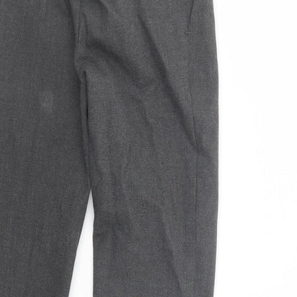 Marks and Spencer Boys Grey  Polyester Dress Pants Trousers Size 8-9 Years  Regular Button - School Wear