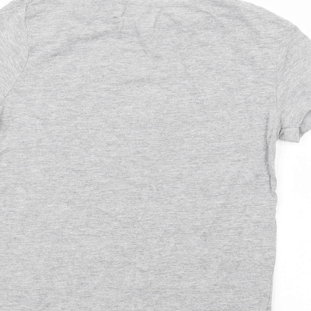 Primark Girls Grey  Cotton Pullover T-Shirt Size 5-6 Years Crew Neck Pullover - Living For The Weekend