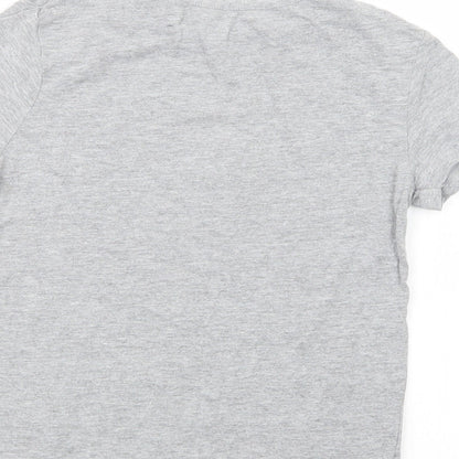Primark Girls Grey  Cotton Pullover T-Shirt Size 5-6 Years Crew Neck Pullover - Living For The Weekend