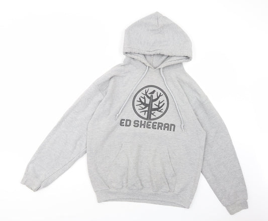 Gildan Womens Grey  Cotton Pullover Hoodie Size M  Pullover - Ed Sheeran