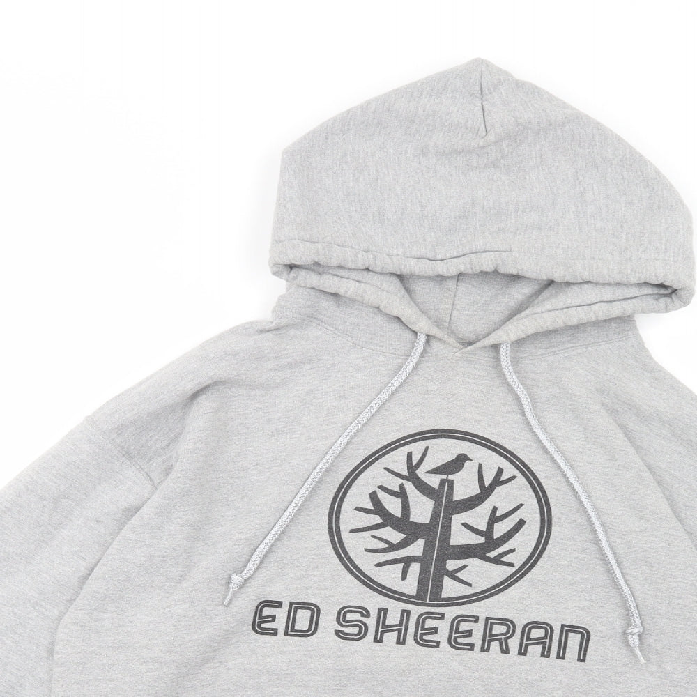 Gildan Womens Grey  Cotton Pullover Hoodie Size M  Pullover - Ed Sheeran