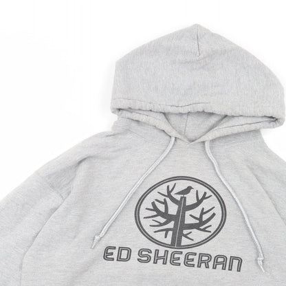 Gildan Womens Grey  Cotton Pullover Hoodie Size M  Pullover - Ed Sheeran