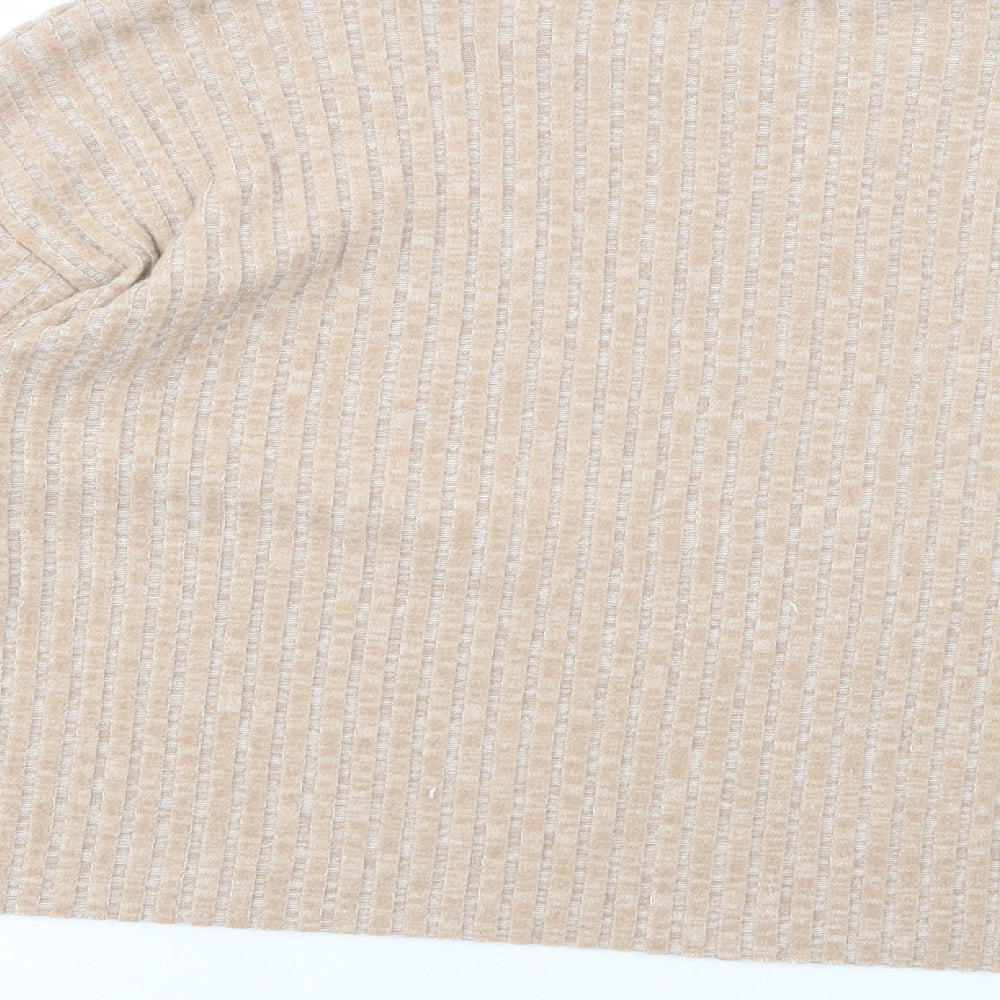 Womens UK Size S Zara Beige Pullover Jumper