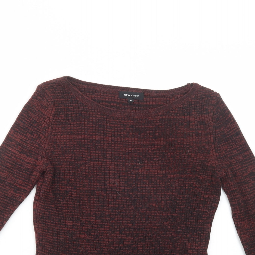 Womens UK Size 8 New Look Red Pullover Jumper
