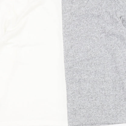 SheIn Womens Grey V-Neck  Polyester Pullover Jumper Size M