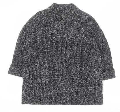 F&F Womens Black High Neck  Acrylic Pullover Jumper Size 12