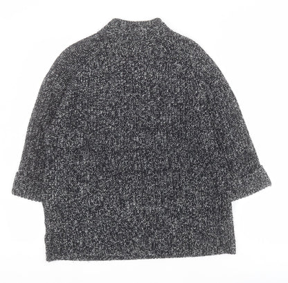 F&F Womens Black High Neck  Acrylic Pullover Jumper Size 12