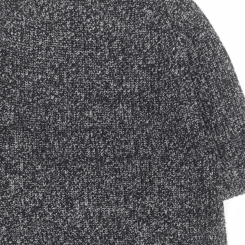 F&F Womens Black High Neck  Acrylic Pullover Jumper Size 12