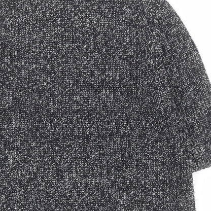 F&F Womens Black High Neck  Acrylic Pullover Jumper Size 12