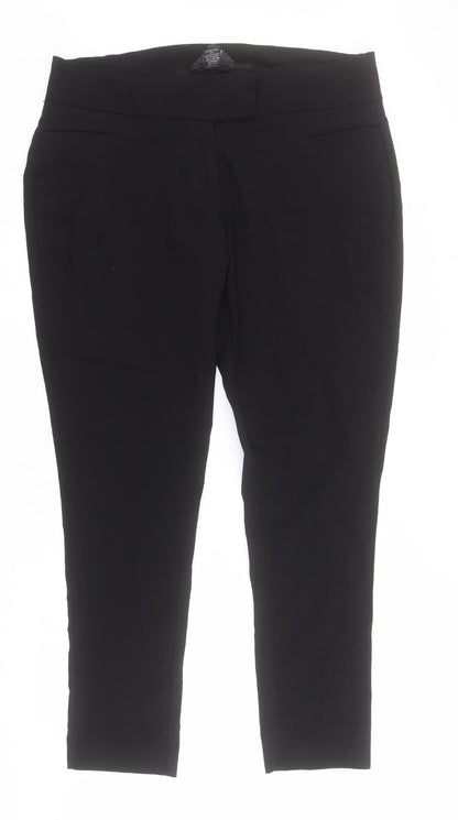 Womens UK Size 16 Yours Regular Fit Carrot Black Trousers
