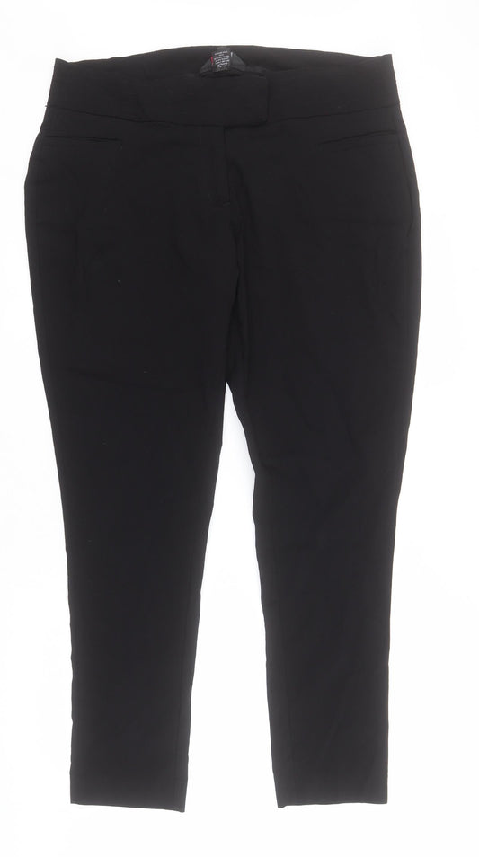 Womens UK Size 16 Yours Regular Fit Carrot Black Trousers