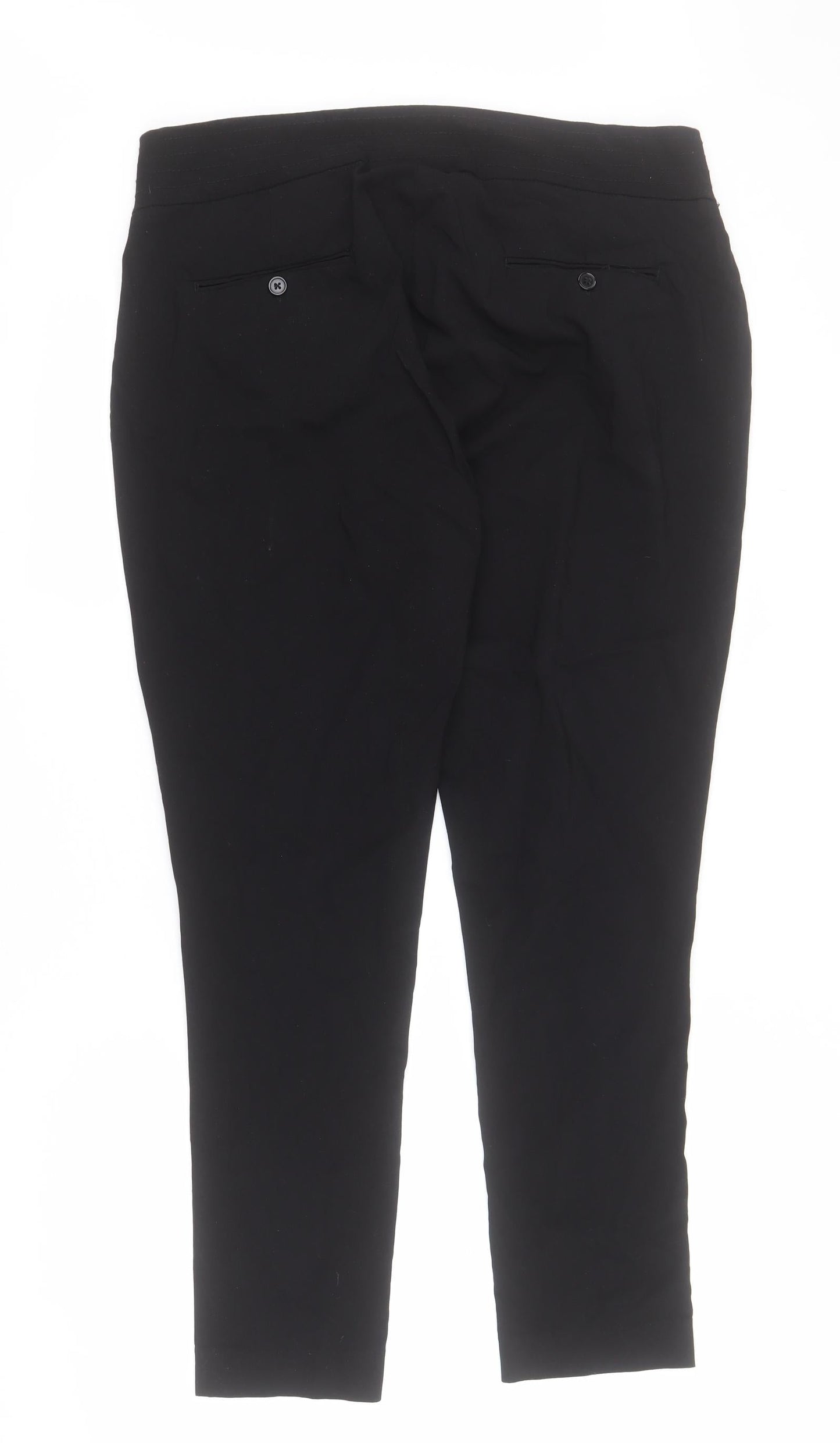 Womens UK Size 16 Yours Regular Fit Carrot Black Trousers