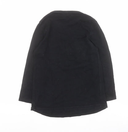Womens UK Size 10 Dorothy Perkins Black Basic T-Shirt