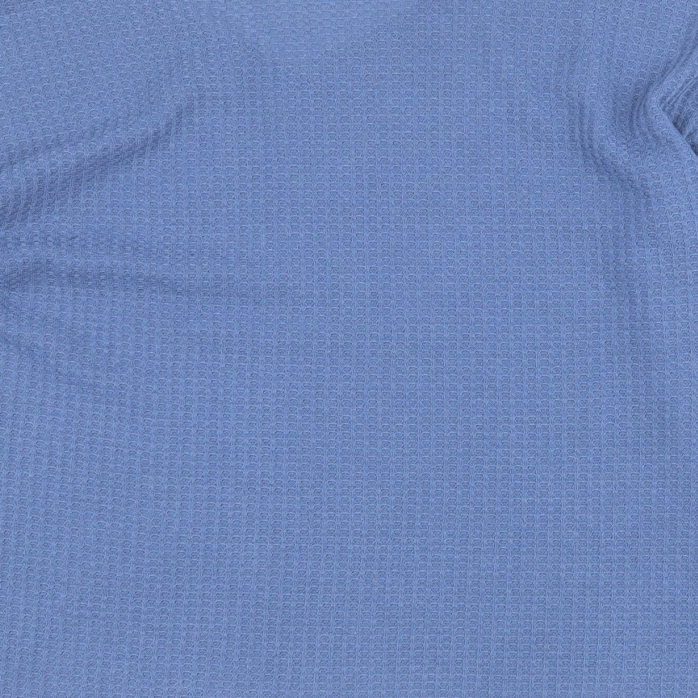 SheIn Womens Blue V-Neck  Polyester Pullover Jumper Size L