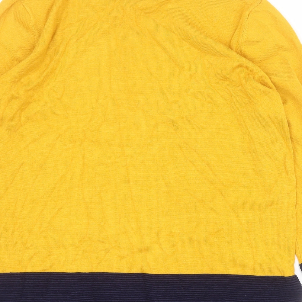 Womens UK Size M Stock Shop Yellow Henley Jumper