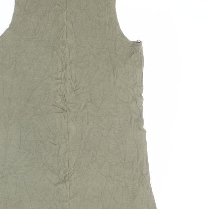 Papaya Womens Green  Viscose Basic Tank Size 16 High Neck