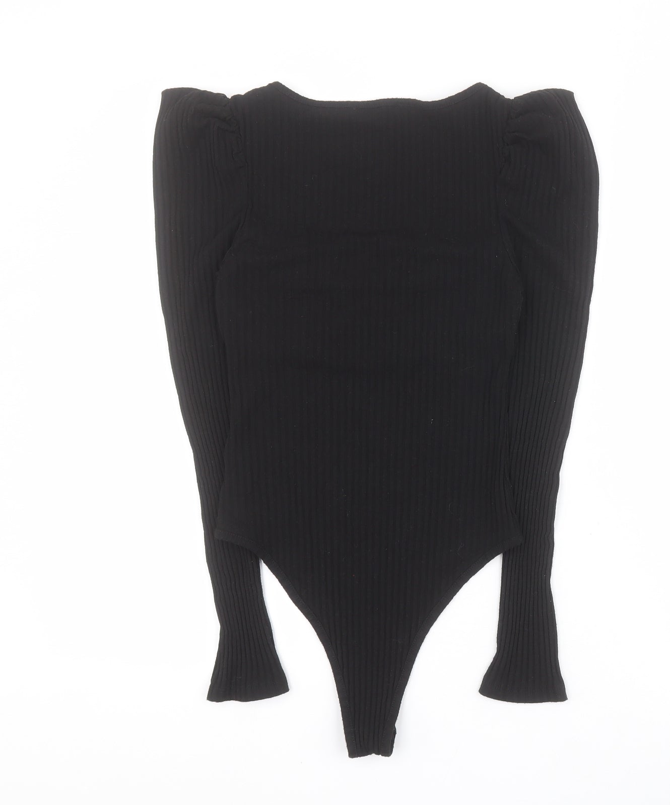Rebellious Womens Black  Polyester Bodysuit One-Piece Size 10 L9 in Snap