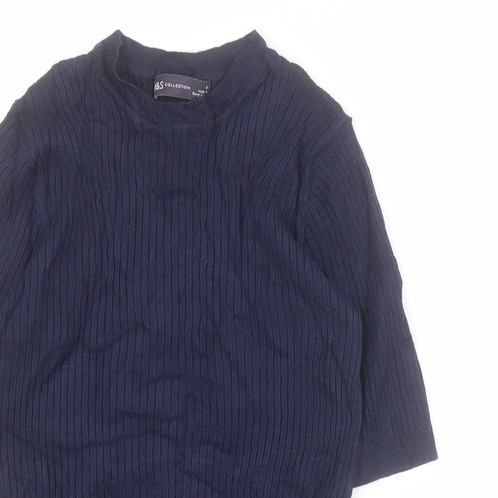 Womens UK Size 6 Marks and Spencer Blue Pullover Jumper