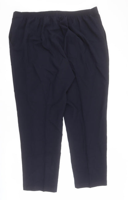 Womens UK Size 20 Slimma Regular Fit Carrot Blue Trousers