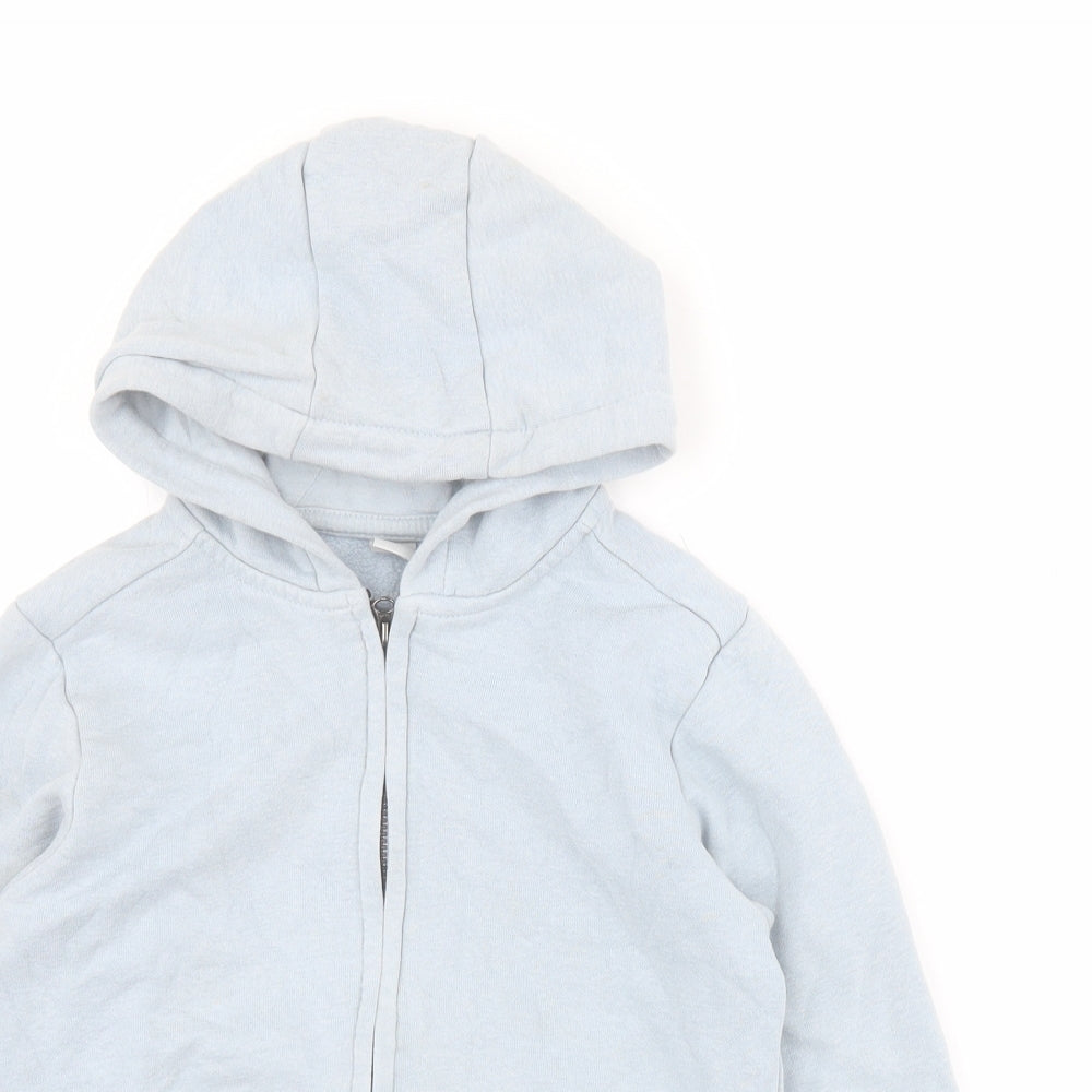 TU Boys Blue  Cotton Full Zip Hoodie Size 6 Years  Zip
