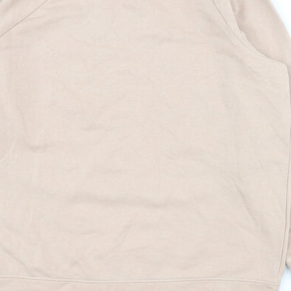 H&M Womens Beige  Cotton Pullover Sweatshirt Size S  Pullover